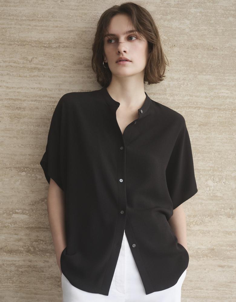 【空さま専用です】【美品】セオリーリュクス　24SS ジップアップブルゾン38号 美品 theory luxe セオリーリュクス コットン×ナイロン ワイドスリーブ